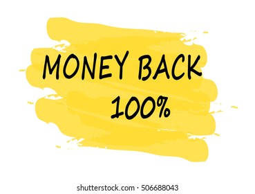 money back 100% vector card