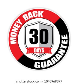 Money back 30 days , Button, label and sign - Vector illustration