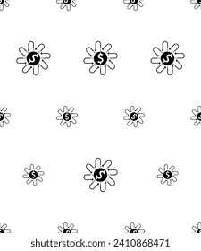 Money Back Dollar Icon Seamless Pattern, Finance Icon, Refund, Cashback, Moneyback Vector Art Illustration