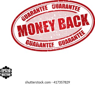 Money back grunge stamp.Vector