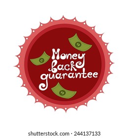 Money back guarantee badge vector 