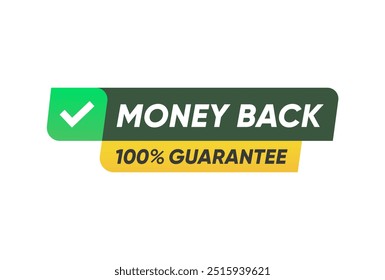 Money back guarantee banner sign badge vector design