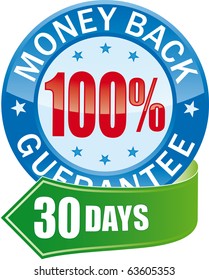 Money Back Guarantee Glossy Web Icon