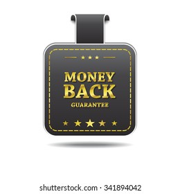 Money Back Guarantee golden Vector Icon Design