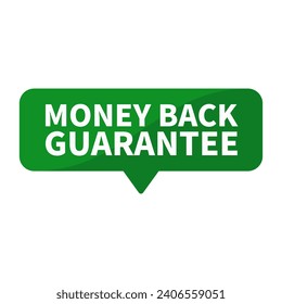 Money Back Guarantee In Green Rectangle Shape For Warranty Promotion Business Marketing Social Media Information

