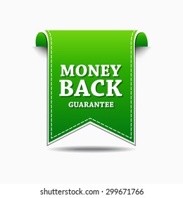 Money Back Guarantee Green Vector Icon Design