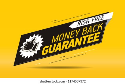 Money back guarantee label