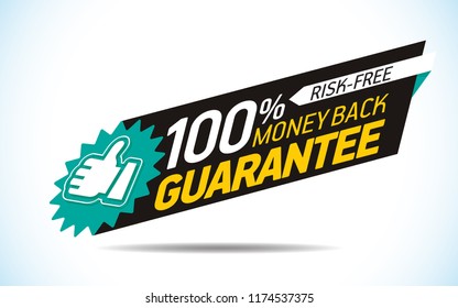 Money back guarantee label