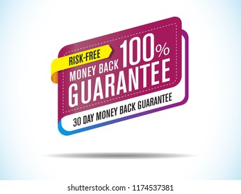 Money back guarantee label