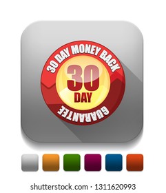 Money Back Guarantee With Long Shadow Over App Button