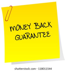 Money back guarantee post it