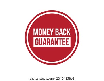 money back guarantee red banner design vector illustration