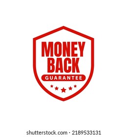 money back guarantee shield grunge rubber stamp. vector illustration