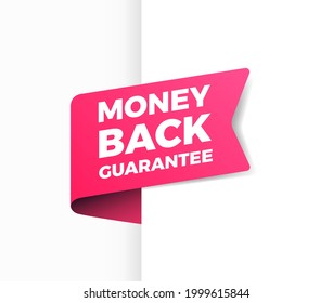Money Back Guarantee Shopping Vector Ribbon