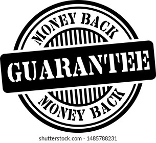 Money Back Guarantee Stamp. Eps 10.