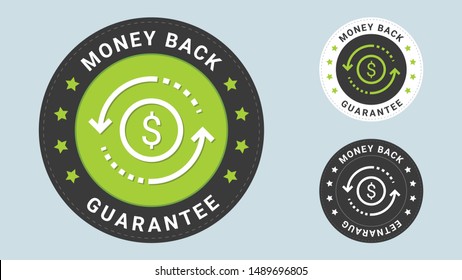 Money Back Guarantee stamp vector illustration. Vector certificate icon. Vector combination for certificate in flat style.