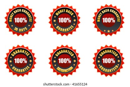 Money back guarantee stickers