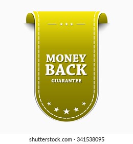 Money Back Guarantee Yellow Vector Icon Design