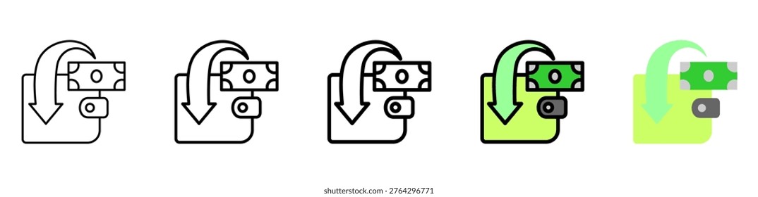Money Back Icon With Differences and Colors