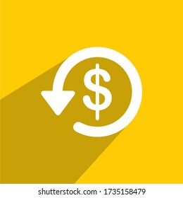 ICONO DE RETROCESO DE DINERO , ICONO DE REGRESO
