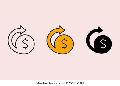 money back icons  symbol vector elements for infographic web