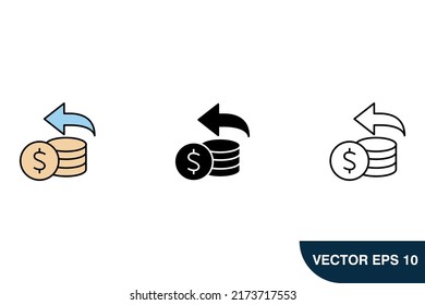 money back icons  symbol vector elements for infographic web