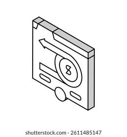 money back isometric icon vector. money back sign. isolated symbol illustration