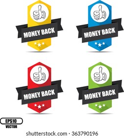 Money back label and sign - Vector illustration