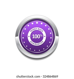 Money Back Purple Vector Icon Button