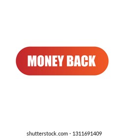 money back red glossy button