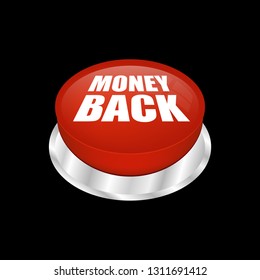 money back red glossy button