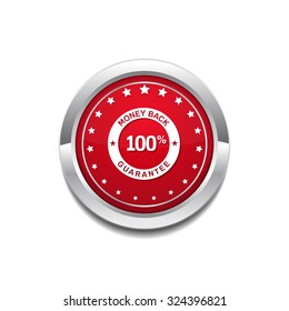 Money Back Red Vector Icon Button