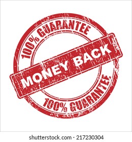 Money back vector stamp
