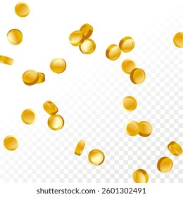 Money Background. Golden Vector Coins Rain. Flying 3d Cash for Casino Business  Banner. Cash Back Illustration. Win in a Lottery Concept Design. Cashback Explosion. Sale Discount Background. 