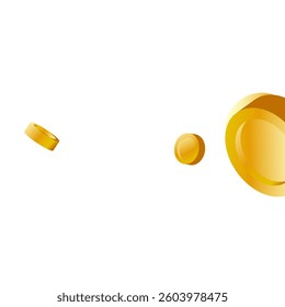 Money Background. Golden Vector Coins Rain. Flying 3d Cash for Casino Business  Banner. Cash Back Illustration. Win in a Lottery Concept Design. Cashback Explosion. Sale Discount Background. 