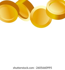 Money Background. Golden Vector Coins Rain. Flying 3d Cash for Casino Business  Banner. Cash Back Illustration. Win in a Lottery Concept Design. Cashback Explosion. Sale Discount Background. 