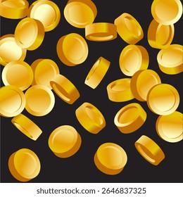 Fundo Monetário. "Golden Vetor Coins Rain" (em inglês). Bandeira de negócios Flying 3d Cash for Casino. Ilustração de Cash Back. Ganhe em um projeto de conceito de loteria. Explosão Cashback. Histórico de Desconto de Venda. 