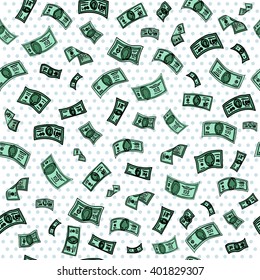 Money Background. Seamless Pattern. Vector illustration