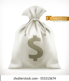 Money Bag, 3d Vector Icon