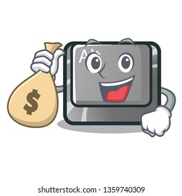 With money bag alt button in the cartoon shape