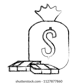 money bag with bills
