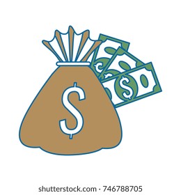 money bag with bills