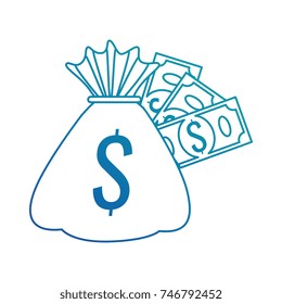 money bag with bills