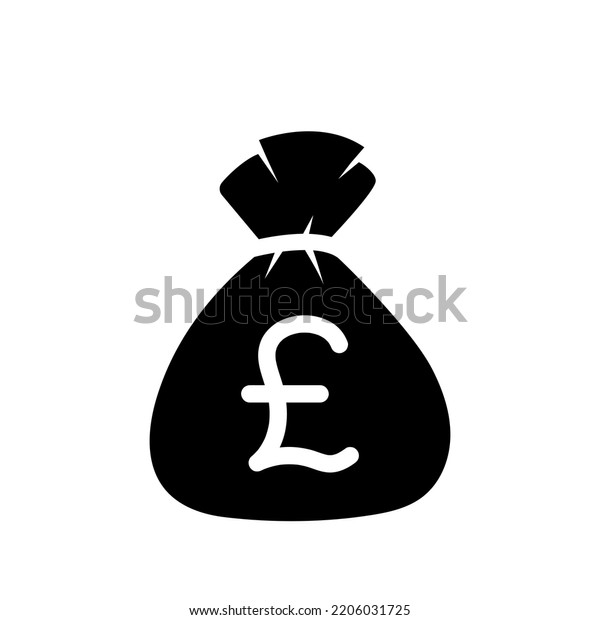 Money Bag Black Filled Vector Icon Stock Vector (Royalty Free