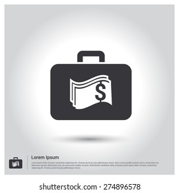 Money Bag Briefcase Icon