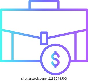 Money bag Business icon with blue duotone style. dollar, cash, wealth, investment, sack, earning, savings. Vector illustration