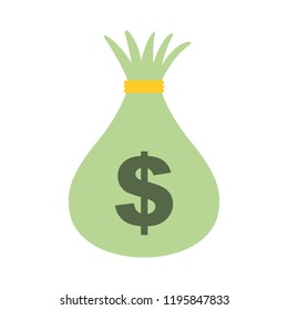money bag cash currency bank isolated image