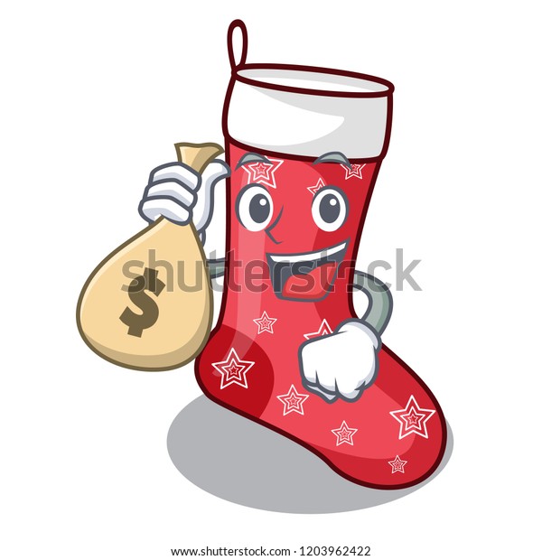 Money Bag Glass Christmas Ornament
