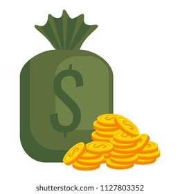 money bag with coins