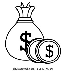 money bag with coins